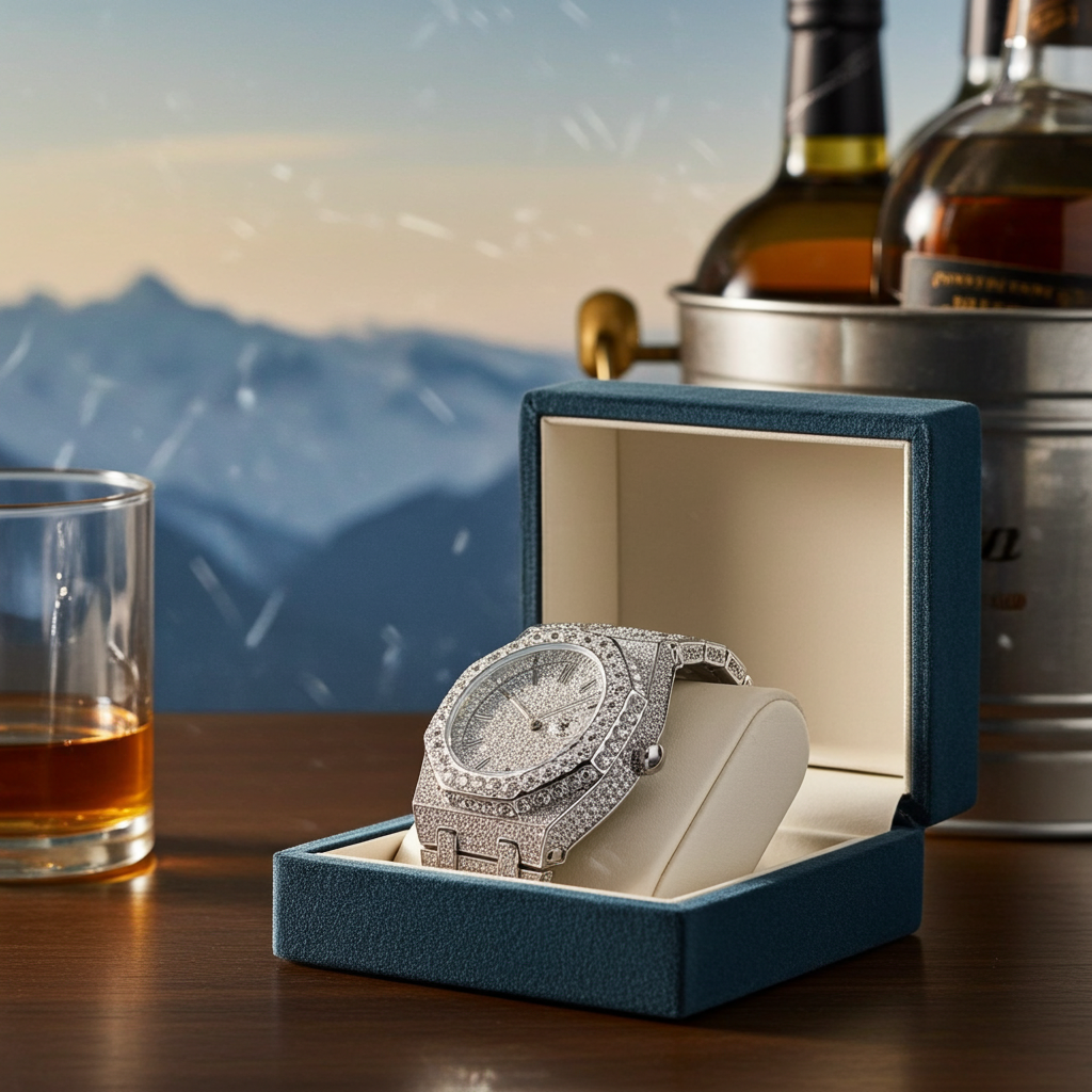 Royal Ice 44 Limited Edition - Orologio Luxury Tempestato Effetto Diamante